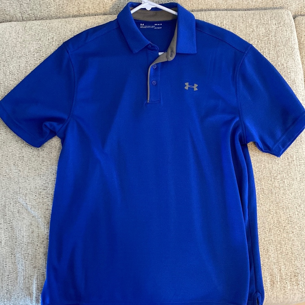Under Armour MENS Blue Golf Polo